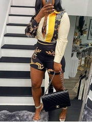 Printed Shirt & Shorts Set--Clearance Ins Street