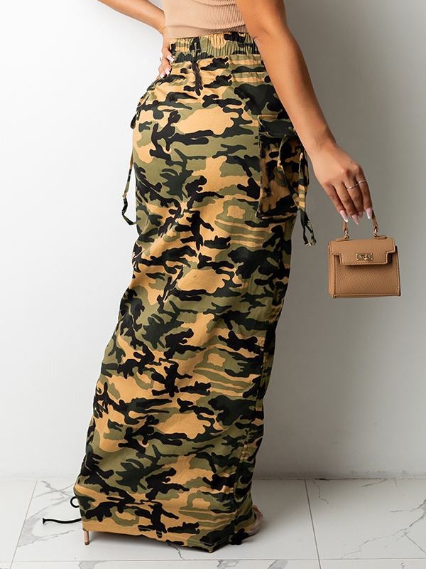 Camo Drawstring Skirt--Clearance Ins Street