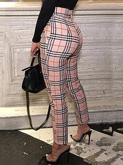 Plaid Belted Pants Ins Street