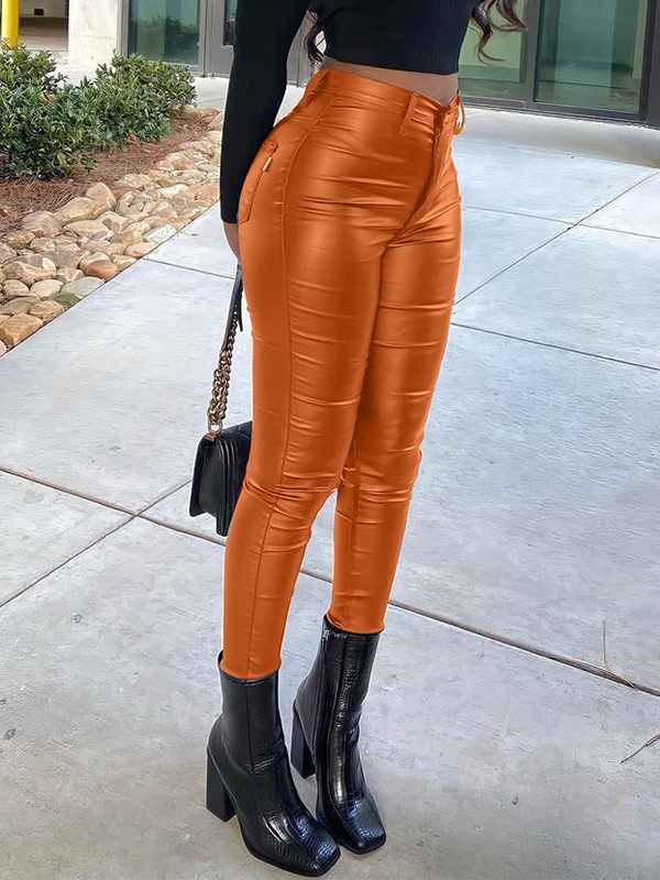 Black Faux-Leather Skinny Pants--Clearance Ins Street