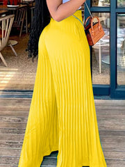 Pleated Wide-Leg Pants Ins Street