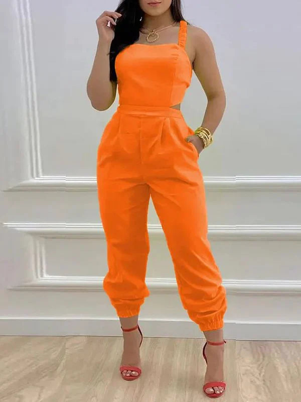 Tied Back Jogger Jumpsuit Ins Street