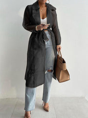 Belted Sheer Duster Ins Street