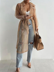 Belted Sheer Duster Ins Street