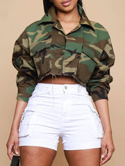 Camo Cropped Jacket Ins Street