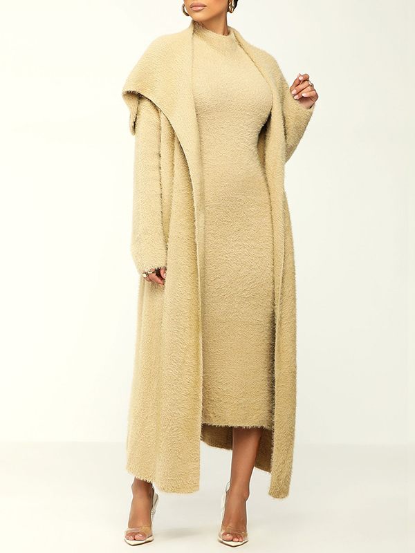 Fuzzy Cardigan & Dress Set--Clearance Ins Street