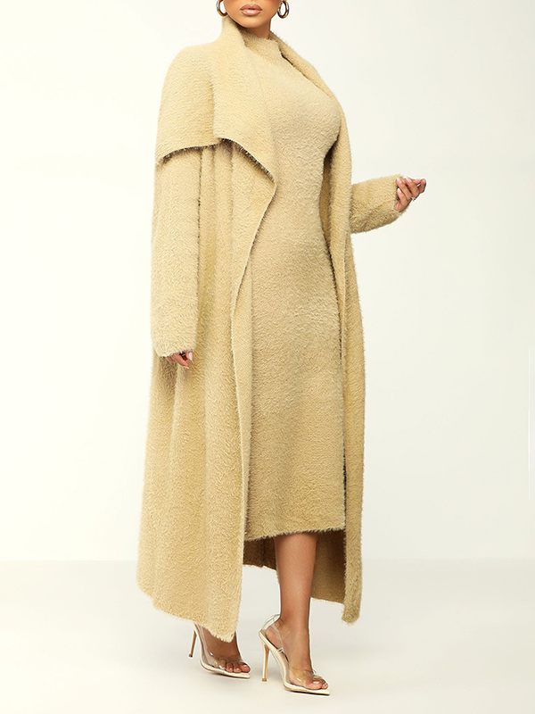 Fuzzy Cardigan & Dress Set--Clearance Ins Street