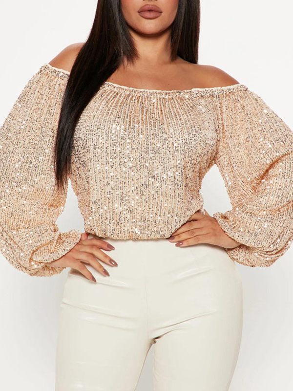 Sequin Off-Shoulder Top Ins Street