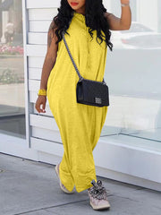 Sleeveless Hoodie Jumpsuit Ins Street