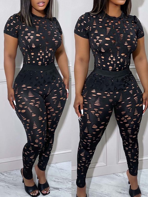 Ripped Top & Pants Set Ins Street