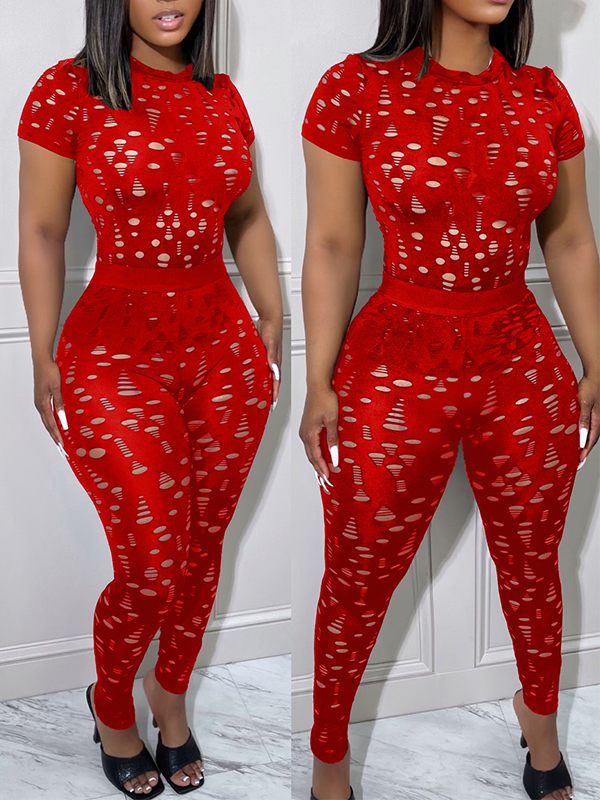 Ripped Top & Pants Set Ins Street