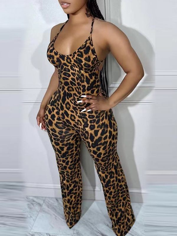 Leopard Cami Jumpsuit Ins Street