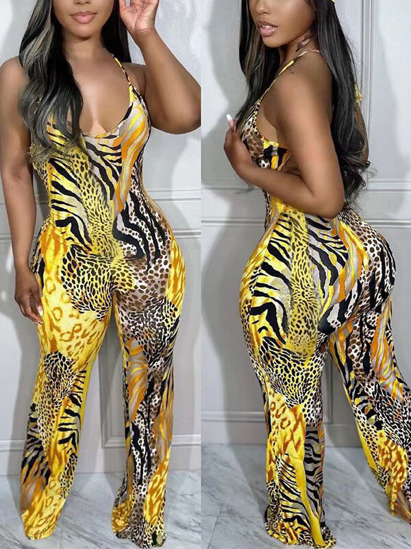 Leopard Cami Jumpsuit--Clearance Ins Street