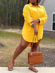 Solid Tunic Shirt Ins Street