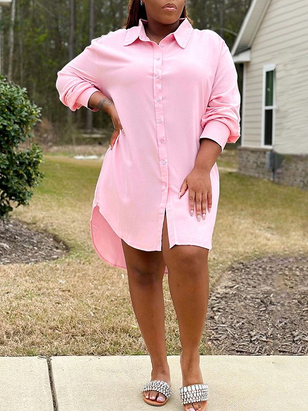 Solid Tunic Shirt Ins Street