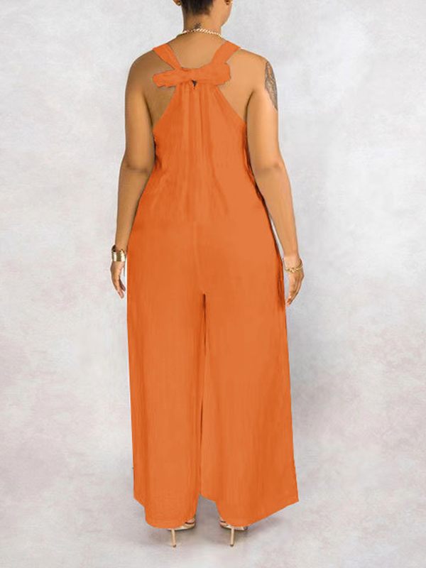 Sleeveless Side-Slit Jumpsuit Ins Street