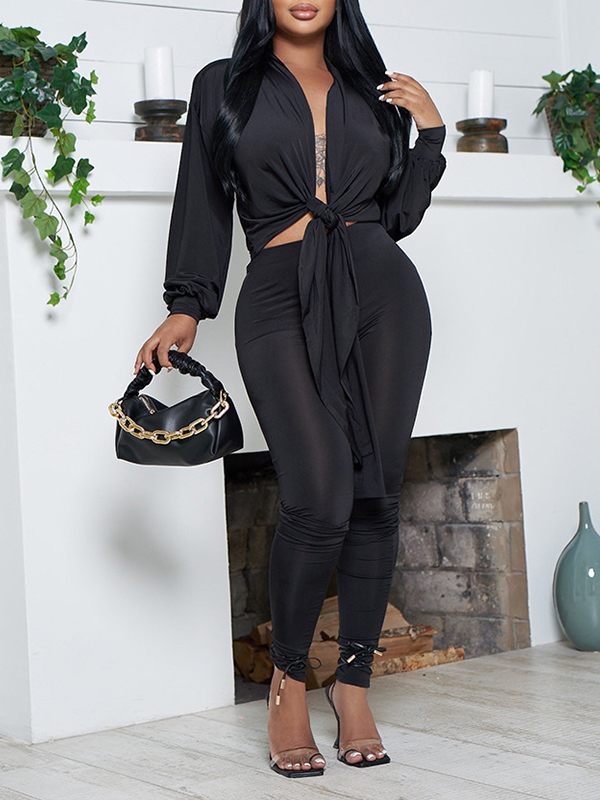 Tied Top & Pants Set Ins Street