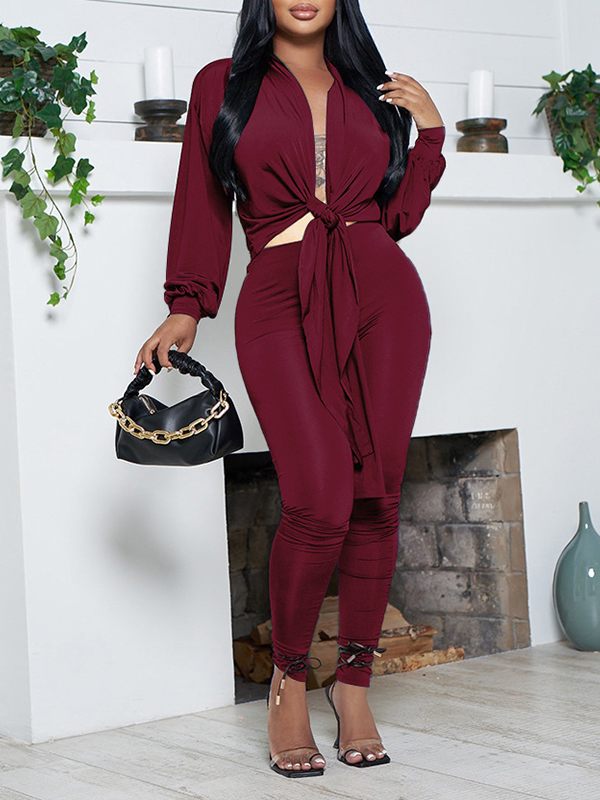 Tied Top & Pants Set Ins Street