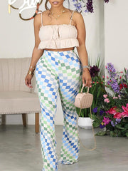 Printed Flared Pants Ins Street