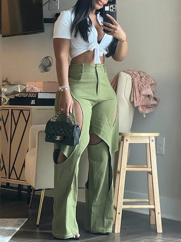 Cutout Pants Ins Street