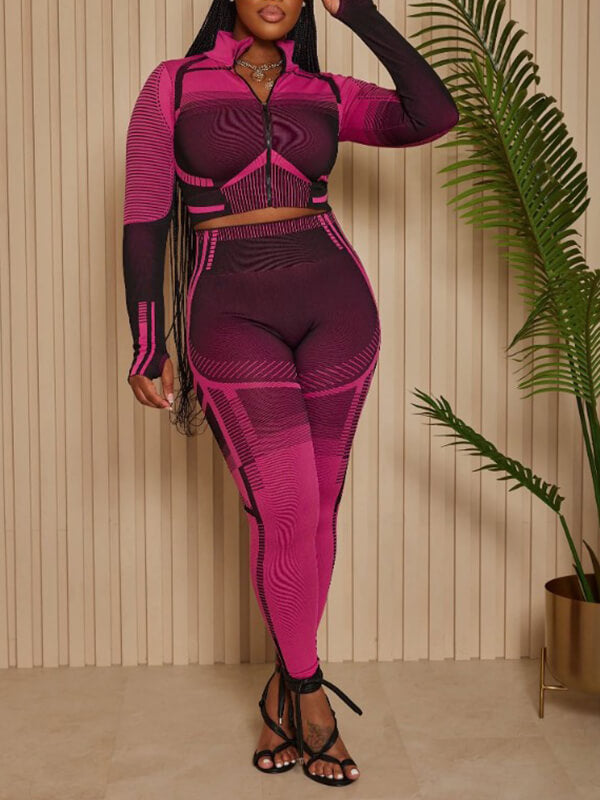 Printed Zip Top & Pants Set--Clearance Ins Street