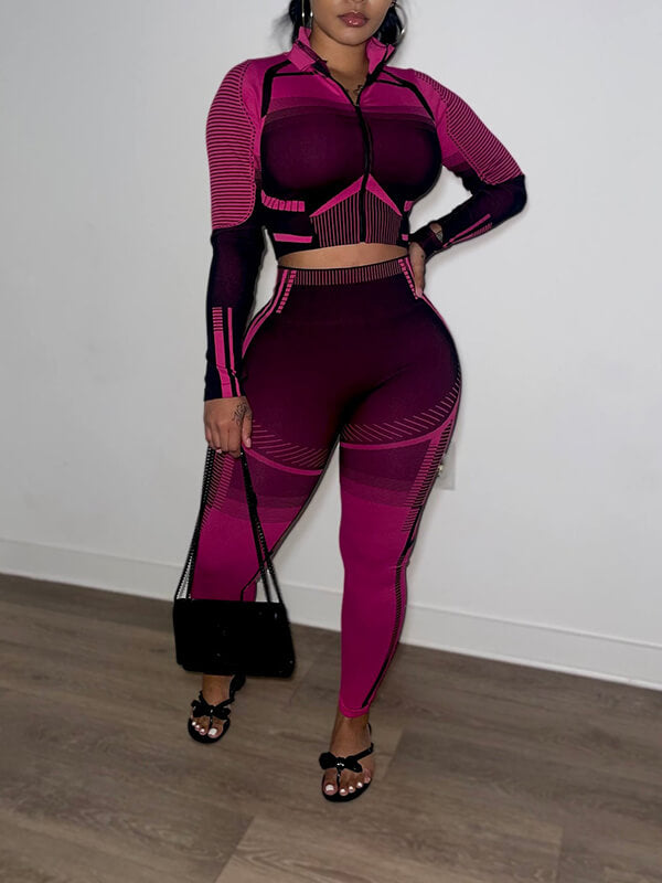 Printed Zip Top & Pants Set--Clearance Ins Street