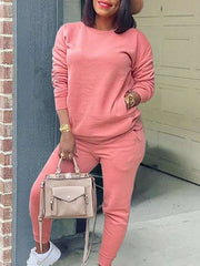Solid Sweatshirt & Jogger Pants Set--Clearance Ins Street