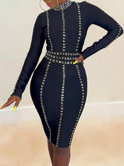 Studded Bodycon Dress--Clearance Ins Street