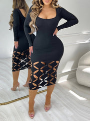 Cutout Bodycon Dress Ins Street