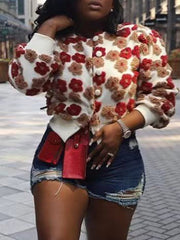 Floral Bomber Jacket Ins Street