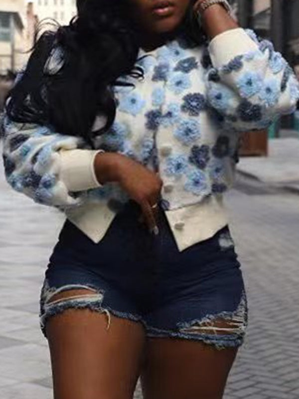 Floral Bomber Jacket Ins Street