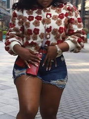 Floral Bomber Jacket Ins Street