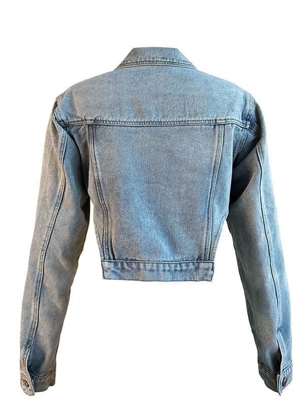 Asymmetric Denim Jacket Ins Street