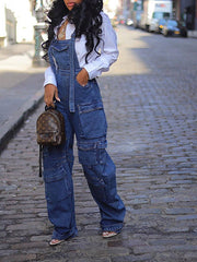 Cargo Denim Overalls--Clearance Ins Street