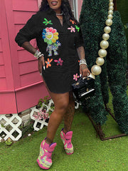 Studded Shirt Dress Ins Street