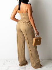 Solid Cami Top & Wide-Leg Pants Set--Clearance Ins Street