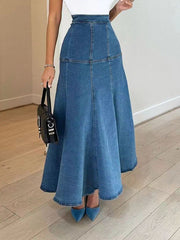 Mermaid Denim Skirt Ins Street