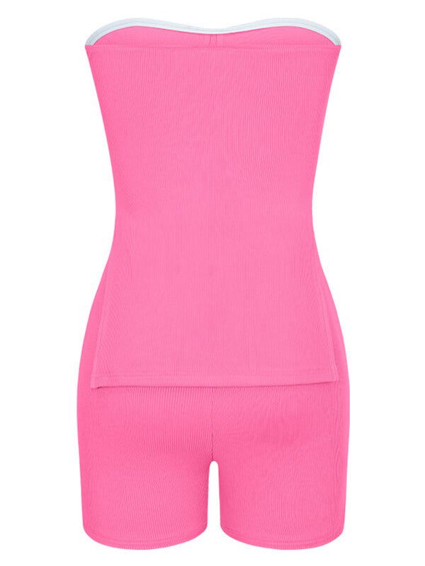 Ribbed Tube Top & Shorts Set Ins Street