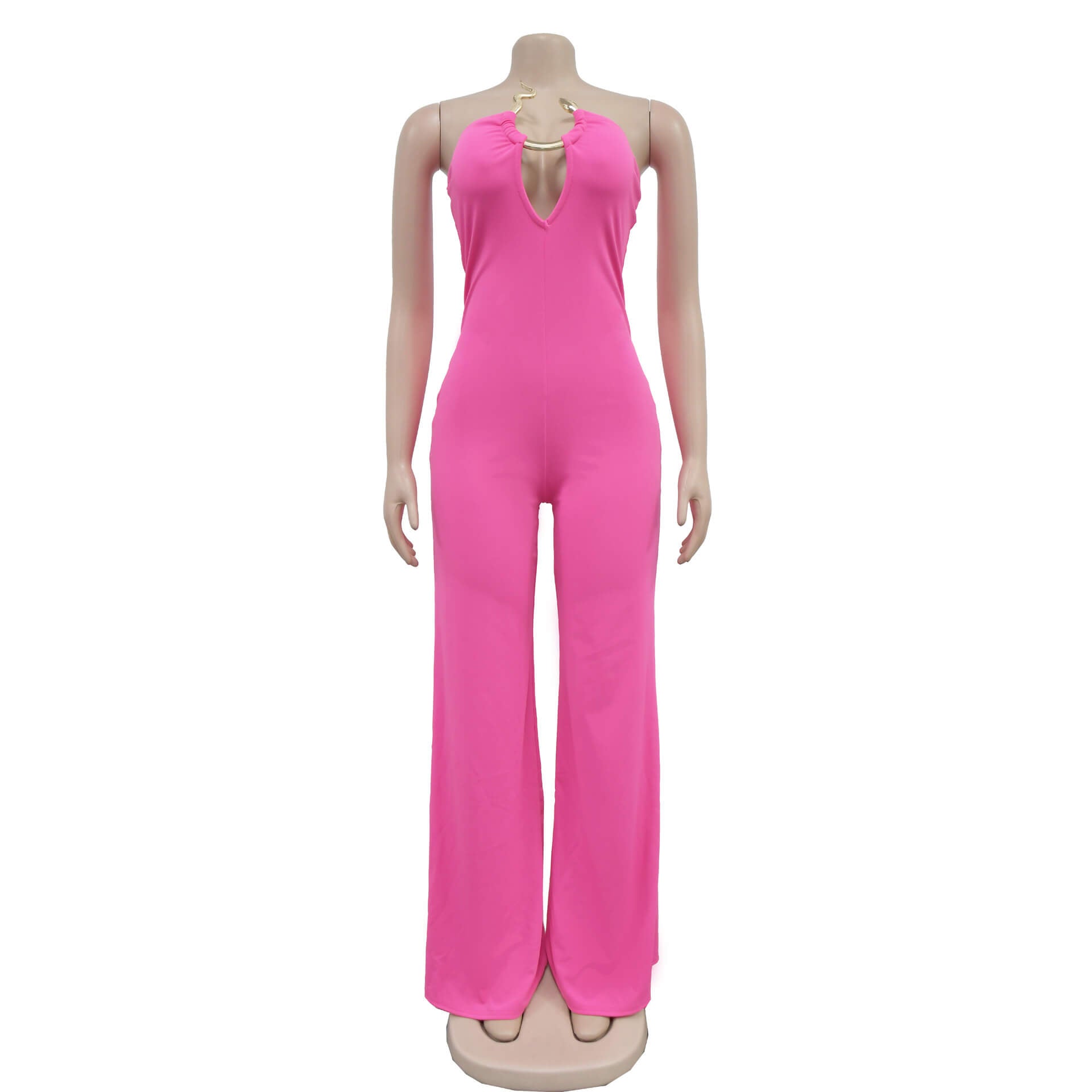 Strapless Wide-Leg Jumpsuit Ins Street