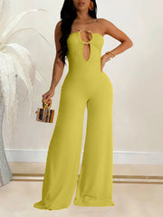 Strapless Wide-Leg Jumpsuit Ins Street