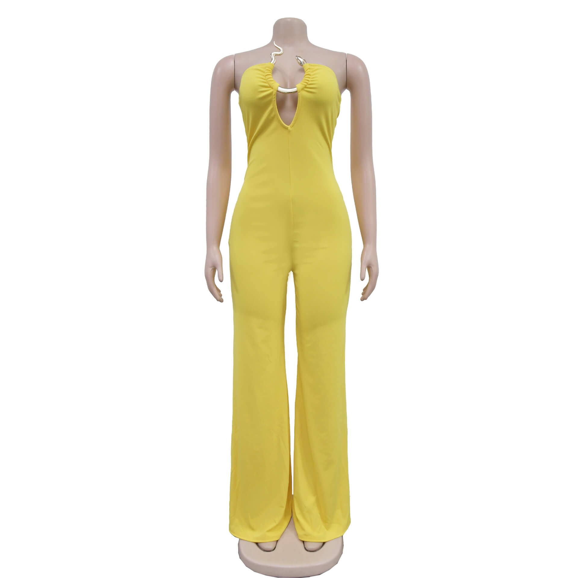 Strapless Wide-Leg Jumpsuit Ins Street