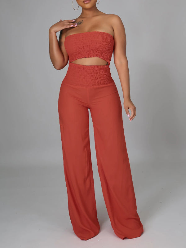 Smocked Bandeau Top & Pants Set Ins Street