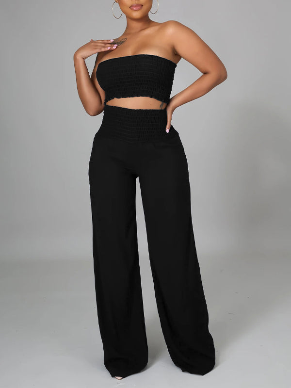 Smocked Bandeau Top & Pants Set Ins Street