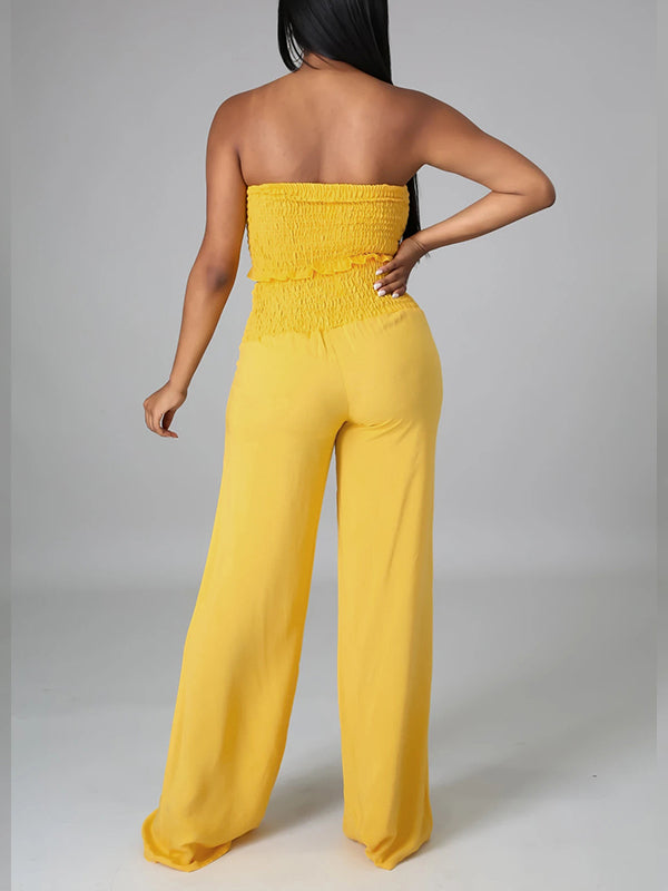 Smocked Bandeau Top & Pants Set Ins Street