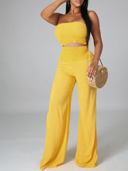 Smocked Bandeau Top & Pants Set Ins Street