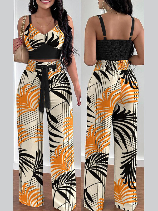 Printed Cami Top & Pants Set Ins Street