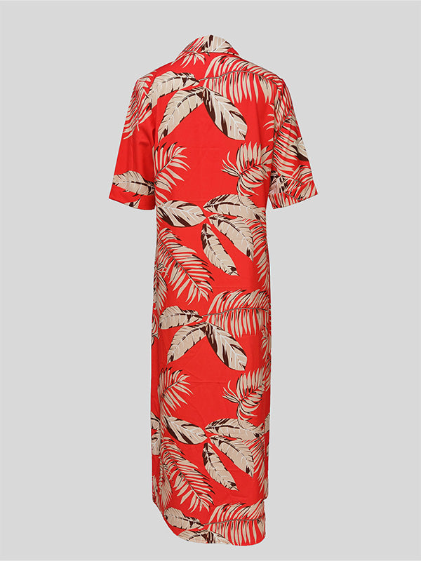 Printed Shirt Dress Ins Street