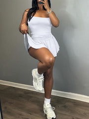 Solid Cami Top & Skirt Set Ins Street