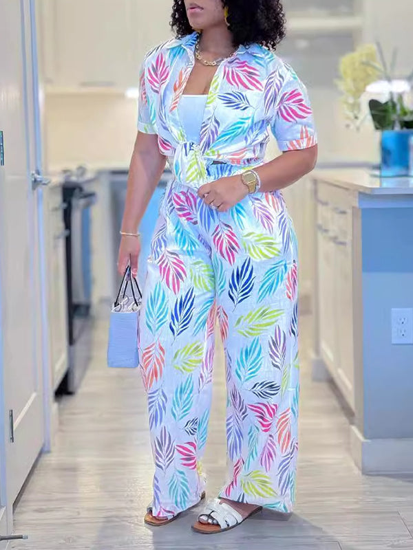 Printed Shirt & Pants Set Ins Street