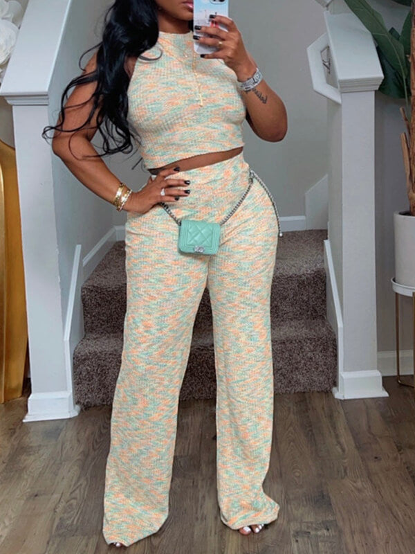 Printed Tank Top & Pants Set Ins Street
